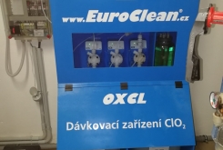 Inštalovaný generátor chlórdioxidu Euroclean OXCL BLUE